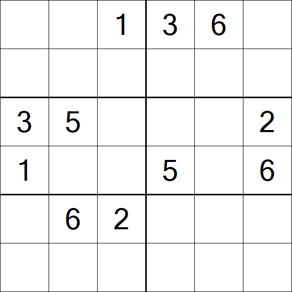Sudoku 6x6 - Moyen