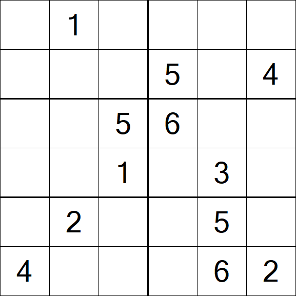 Sudoku 6x6 - Medium