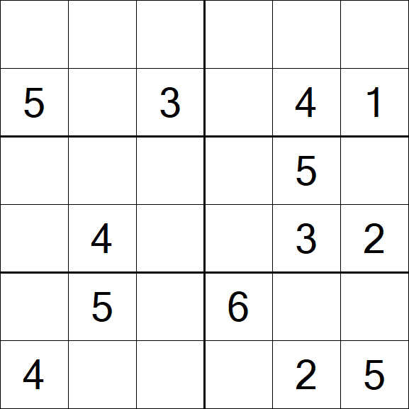 Sudoku 6x6 - Medium