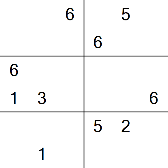 Sudoku 6x6 - Moyen