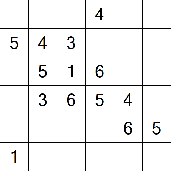 Sudoku 6x6 - Moyen
