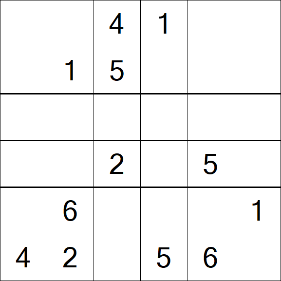 Sudoku 6x6 - Medium