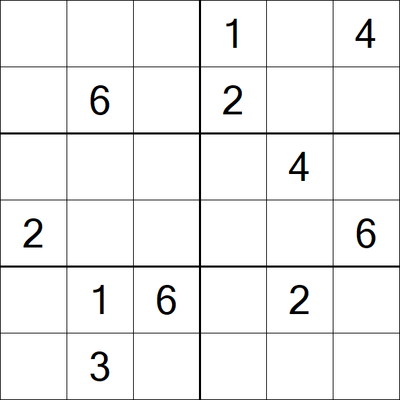 Sudoku 6x6 - Medio