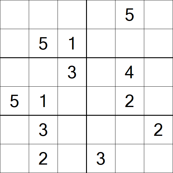Sudoku 6x6 - Medio