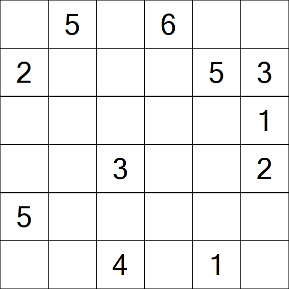 Sudoku 6x6 - Medio