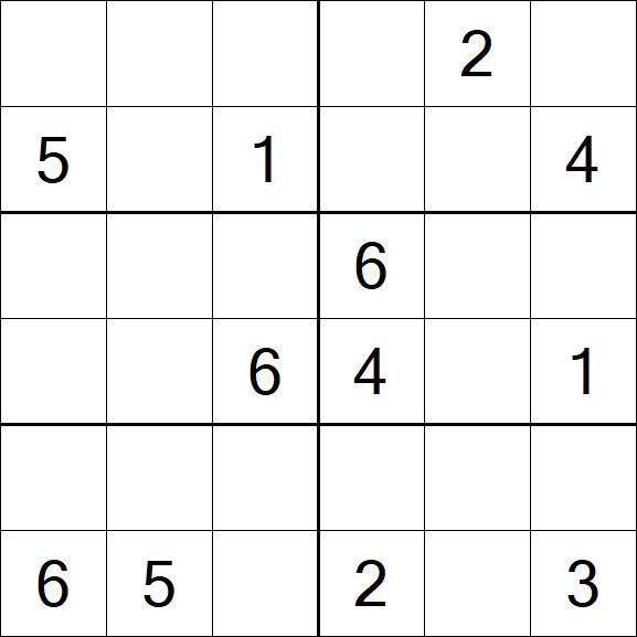 Sudoku 6x6 - Mittel