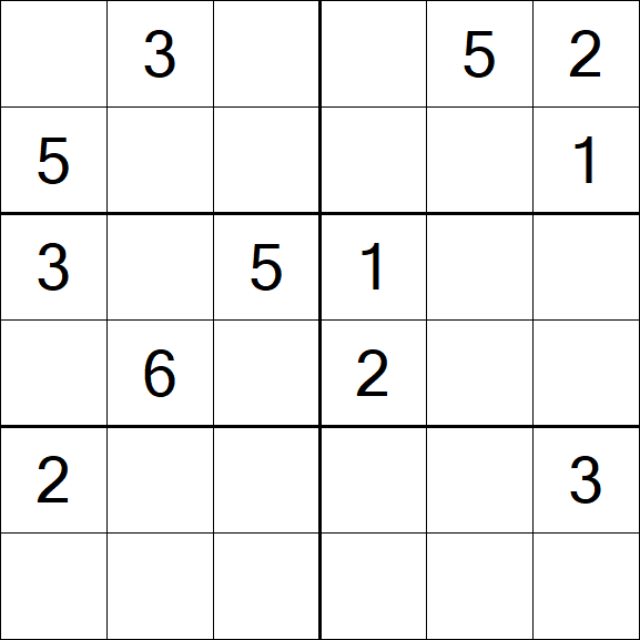 Sudoku 6x6 - Mittel