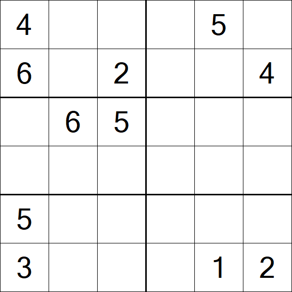 Sudoku 6x6 - Mittel