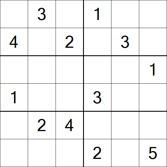 Sudoku 6x6 - Médio