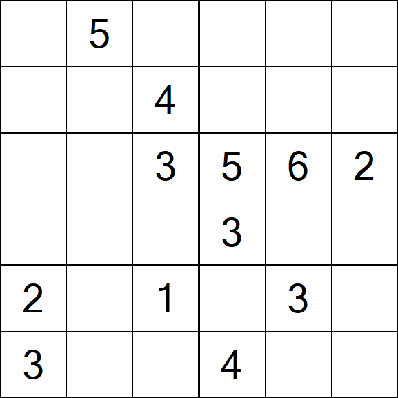 Sudoku 6x6 - Medio