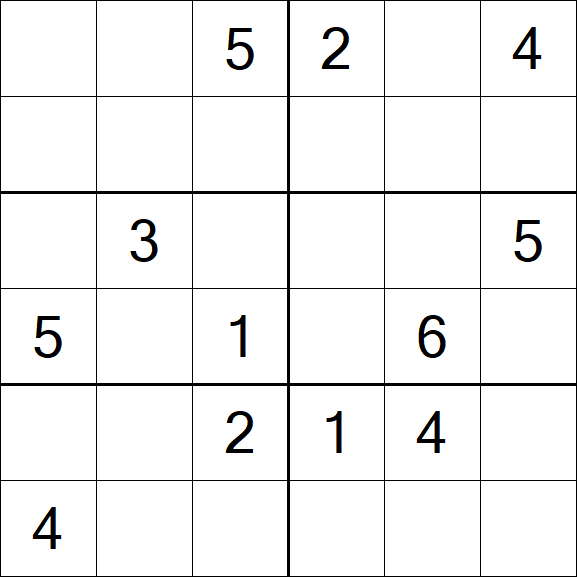 Sudoku 6x6 - Medium