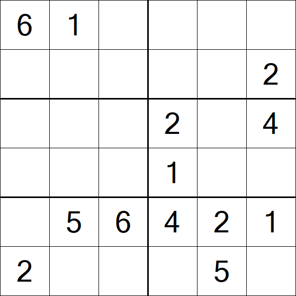 Sudoku 6x6 - Mittel