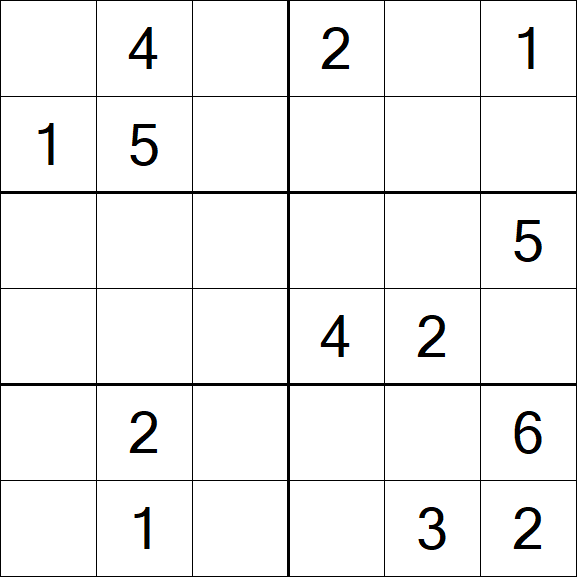 Sudoku 6x6 - Medio