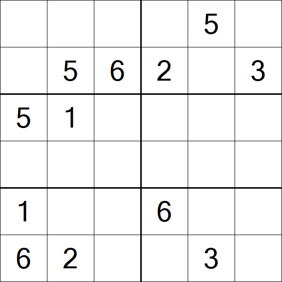 Sudoku 6x6 - Medio