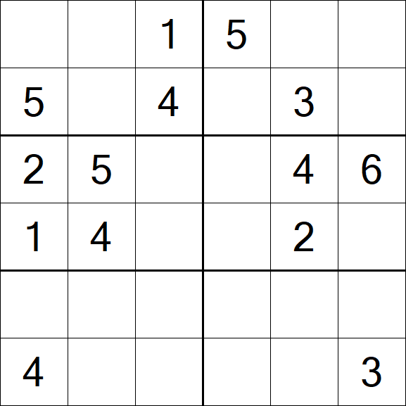 Sudoku 6x6 - Mittel