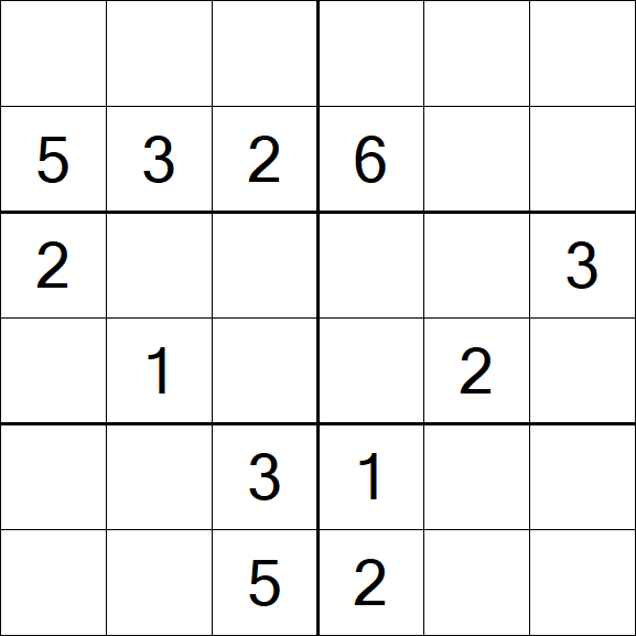 Sudoku 6x6 - Mittel