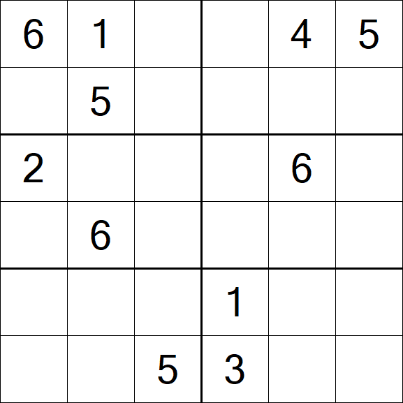 Sudoku 6x6 - Mittel