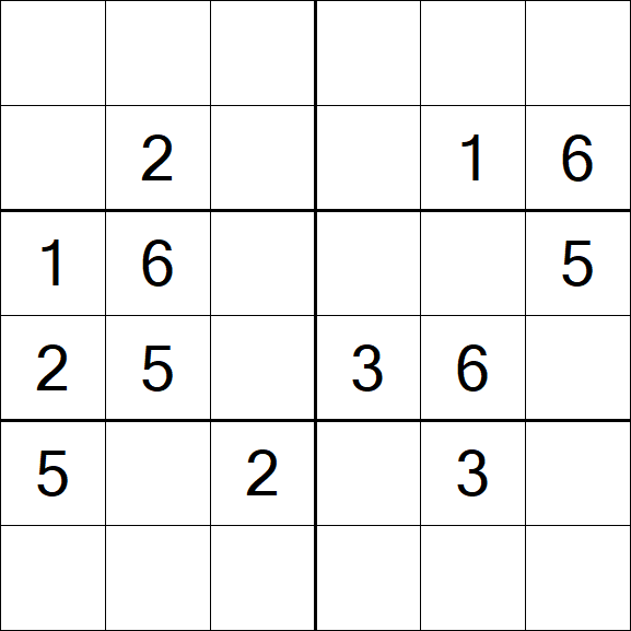 Sudoku 6x6 - Mittel