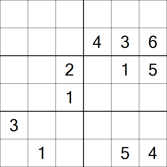 Sudoku 6x6 - Mittel