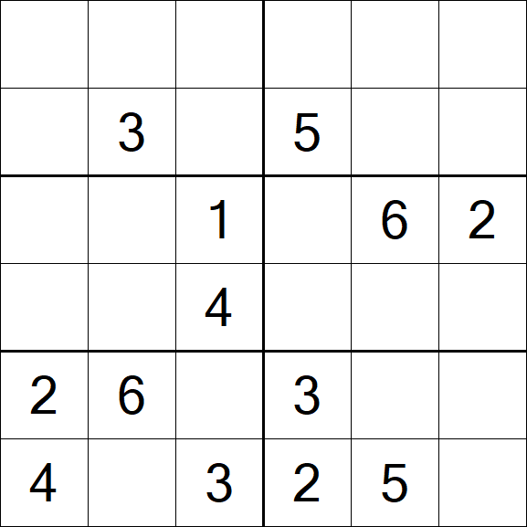 Sudoku 6x6 - Mittel