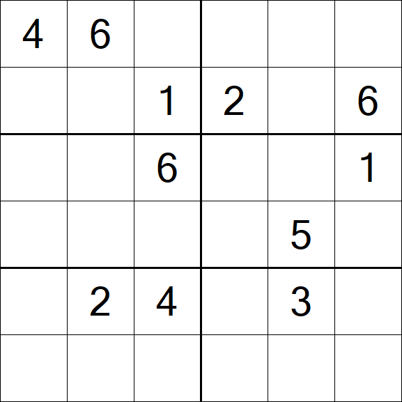 Sudoku 6x6 - Mittel