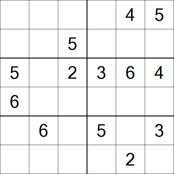 Sudoku 6x6 - Medium