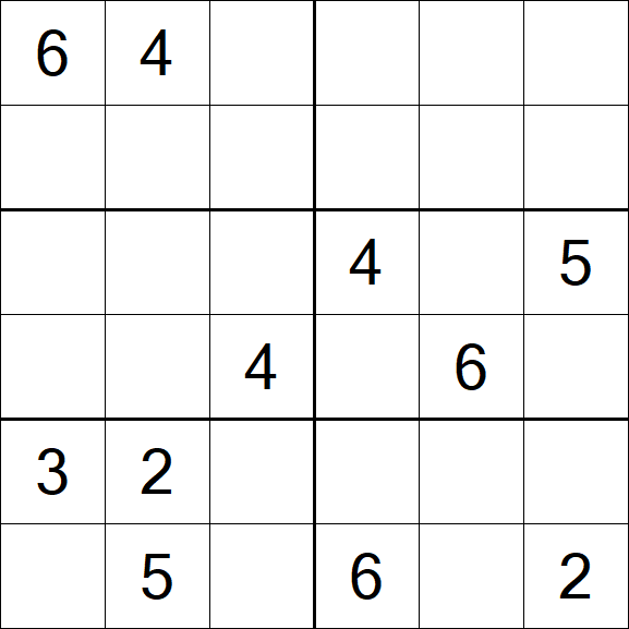 Sudoku 6x6 - Mittel