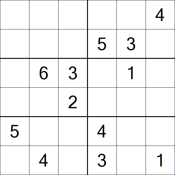 Sudoku 6x6 - Mittel