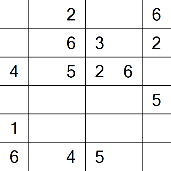Sudoku 6x6 - Medium