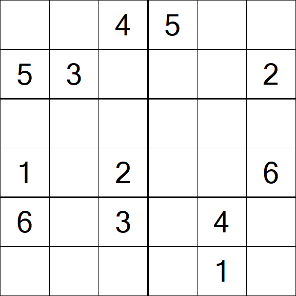 Sudoku 6x6 - Medium