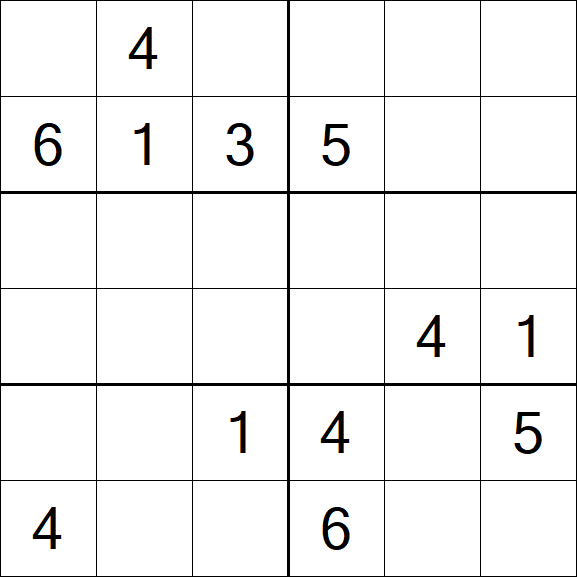 Sudoku 6x6 - Medium