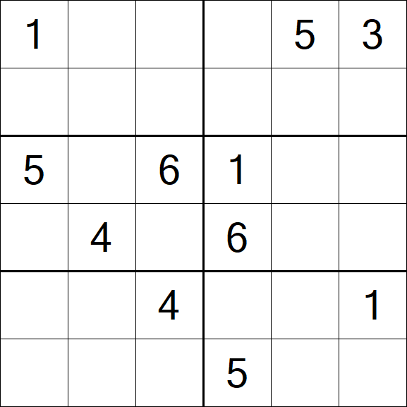Sudoku 6x6 - Mittel