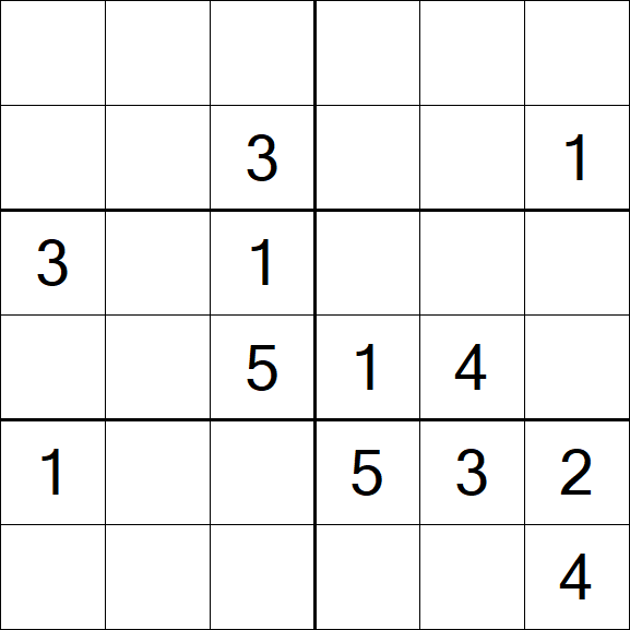 Sudoku 6x6 - Mittel