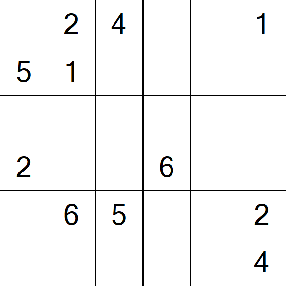 Sudoku 6x6 - Mittel