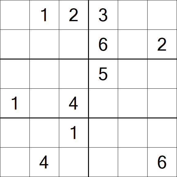 Sudoku 6x6 - Medium