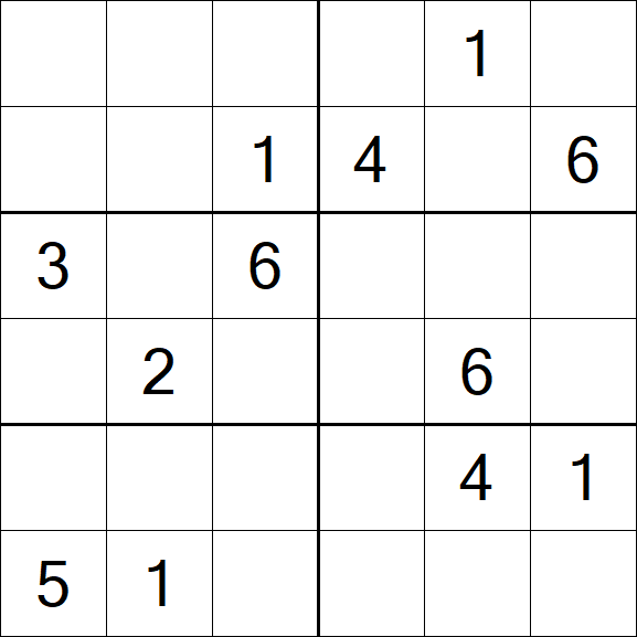 Sudoku 6x6 - Medium