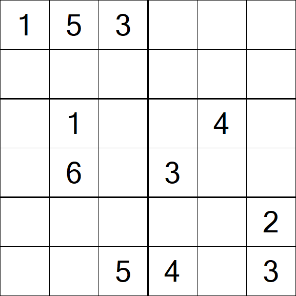 Sudoku 6x6 - Medium