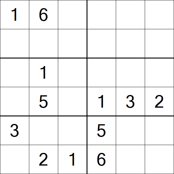 Sudoku 6x6 - Mittel