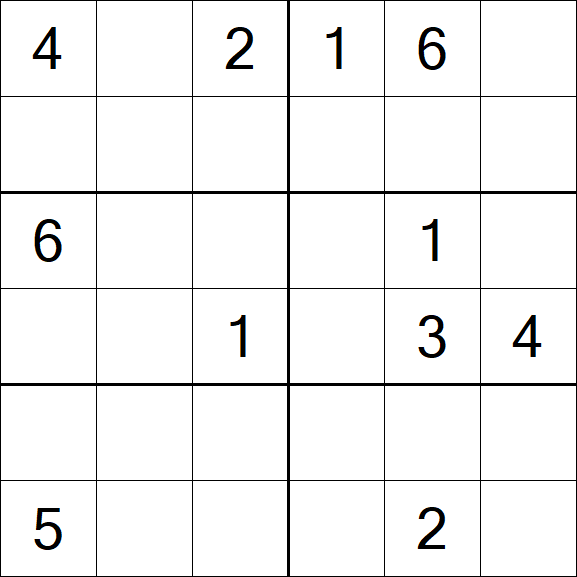 Sudoku 6x6 - Mittel