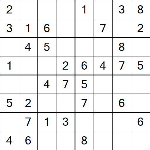 Sudoku 8x8 - Simple