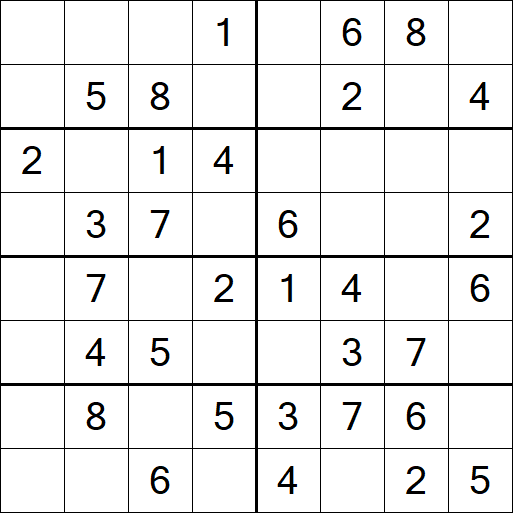 Sudoku 8x8 - Simple