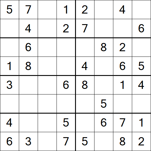 Sudoku 8x8 - Easy