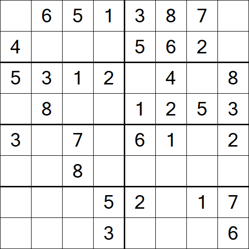 Sudoku 8x8 - Easy