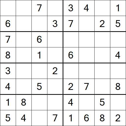 Sudoku 8x8 - Easy