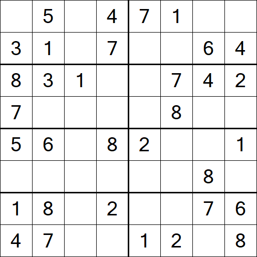 Sudoku 8x8 - Easy
