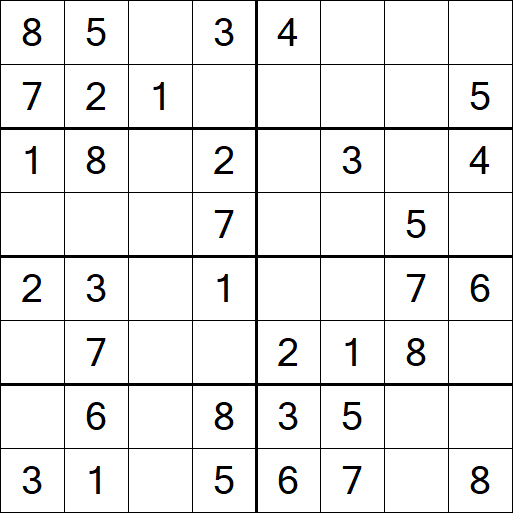 Sudoku 8x8 - Easy