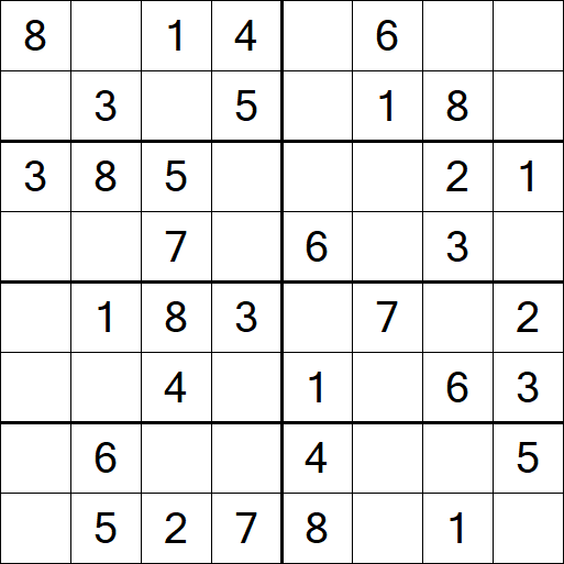 Sudoku 8x8 - Easy