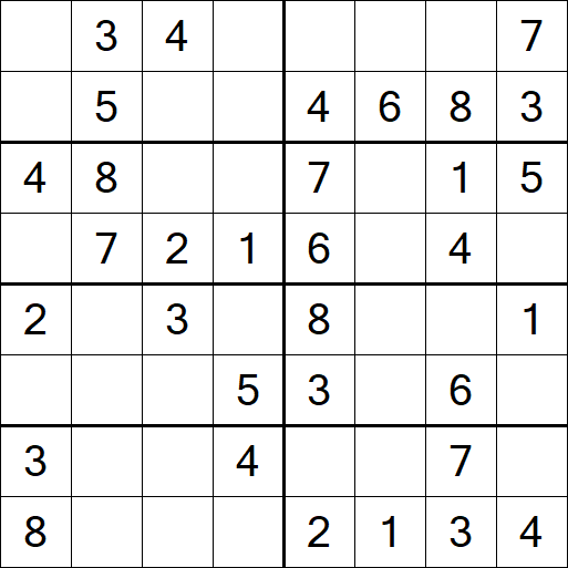 Sudoku 8x8 - Easy