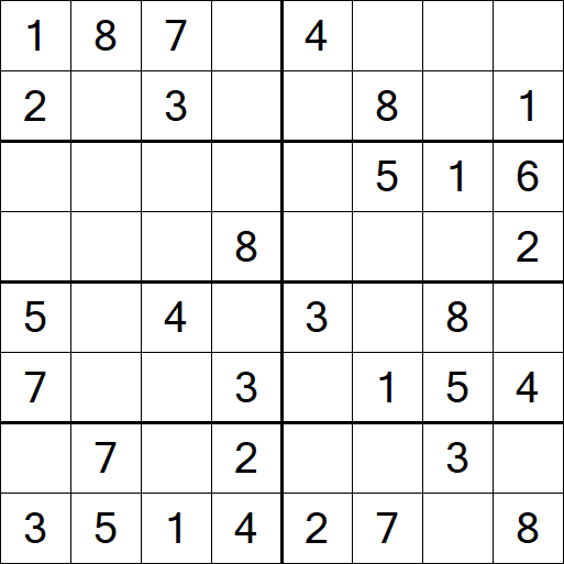 Sudoku 8x8 - Easy