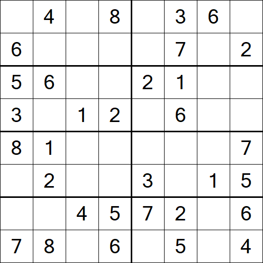 Sudoku 8x8 - Easy